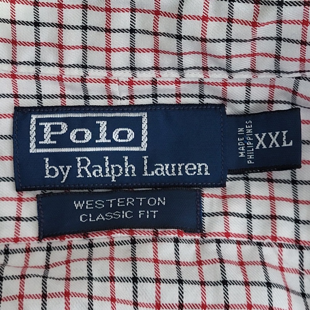 Polo Ralph Lauren Button Up Shirt Mens 2XL Westerton Classic Check Cotton Preppy - Picture 3 of 11